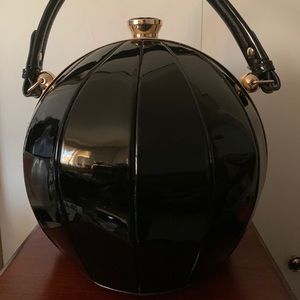 Black & gold spherical-shaped handbag (NWOT)